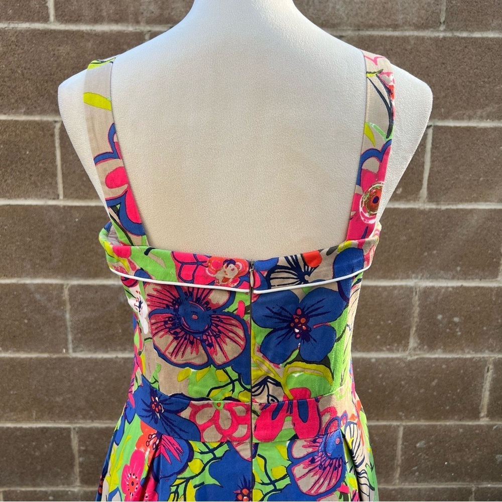 BEACH BASH By Art & Tatyana Floratina Floral Fit & Flare Mini Dress Size Medium - Picture 7 of 12